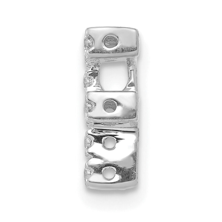 14K  White Gold Diamond Letter F Initial Charm-PM5221F-010-WA