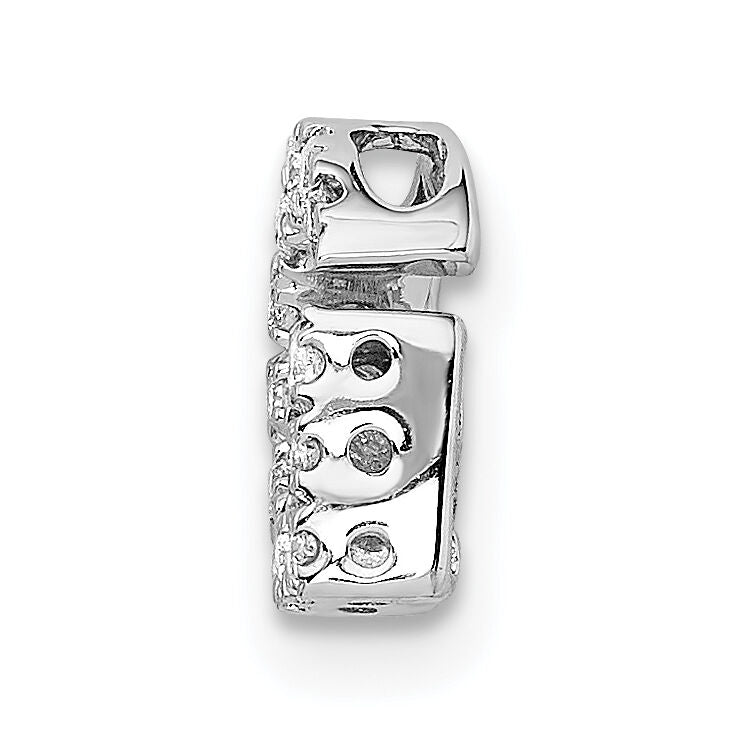14K  White Gold Diamond Letter G Initial Charm-PM5221G-016-WA