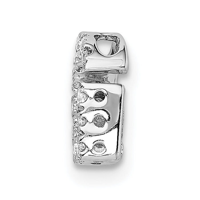 14K  White Gold Diamond Letter G Initial Charm-PM5221G-016-WA