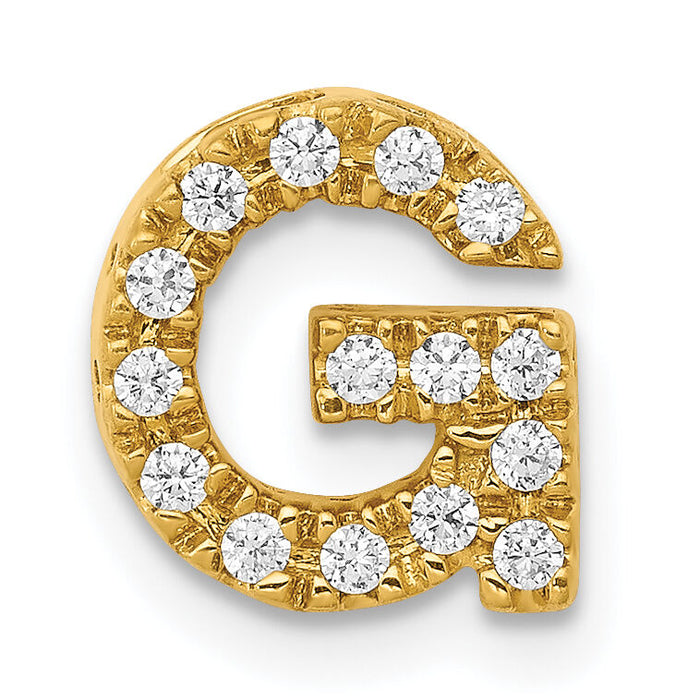 14K  Diamond Letter G Initial Charm-PM5221G-016-YA