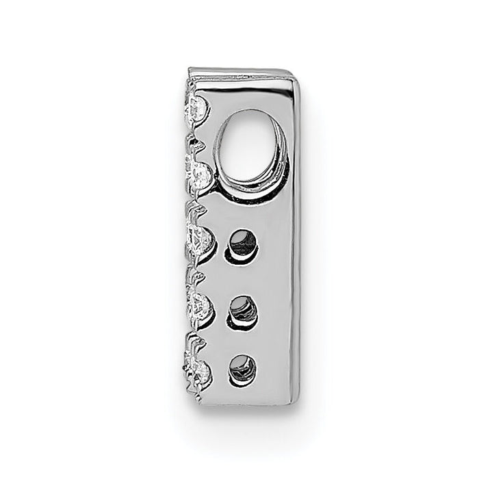 14K  White Gold Diamond Letter H Initial Charm-PM5221H-013-WA