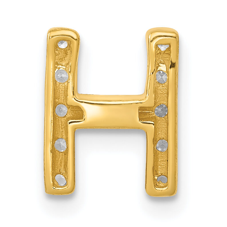 14K  Diamond Letter H Initial Charm-PM5221H-013-YA