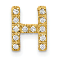 14K  Diamond Letter H Initial Charm-PM5221H-013-YA