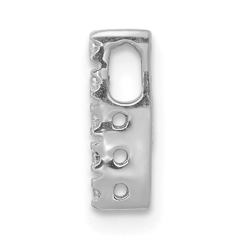 14K  White Gold Diamond Letter I Initial Charm-PM5221I-005-WA