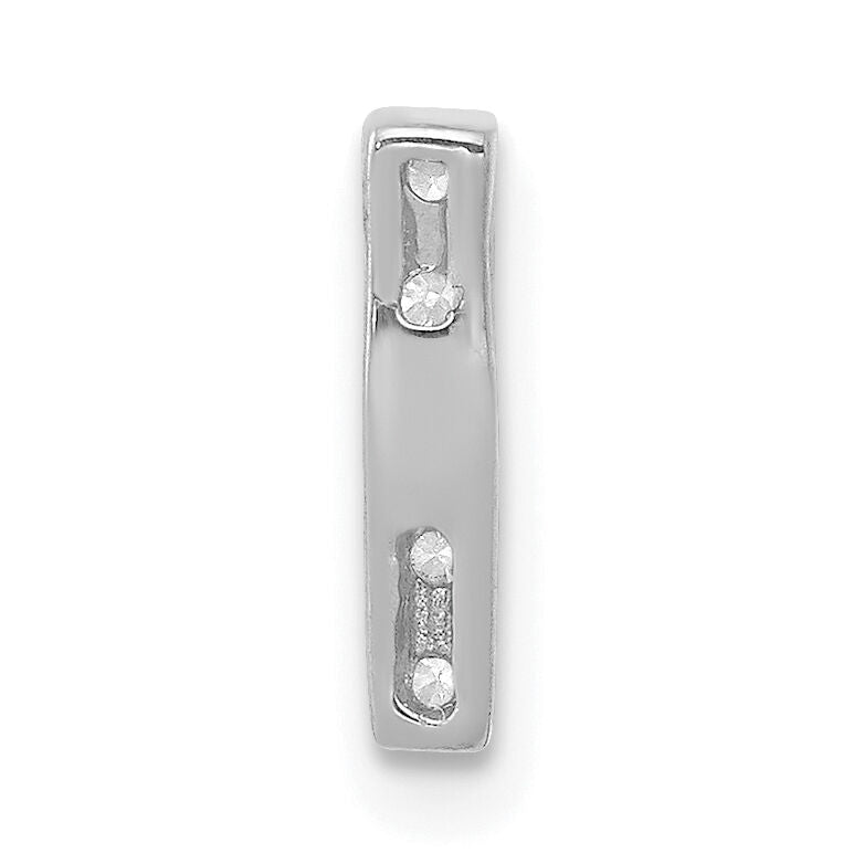 14K  White Gold Diamond Letter I Initial Charm-PM5221I-005-WA