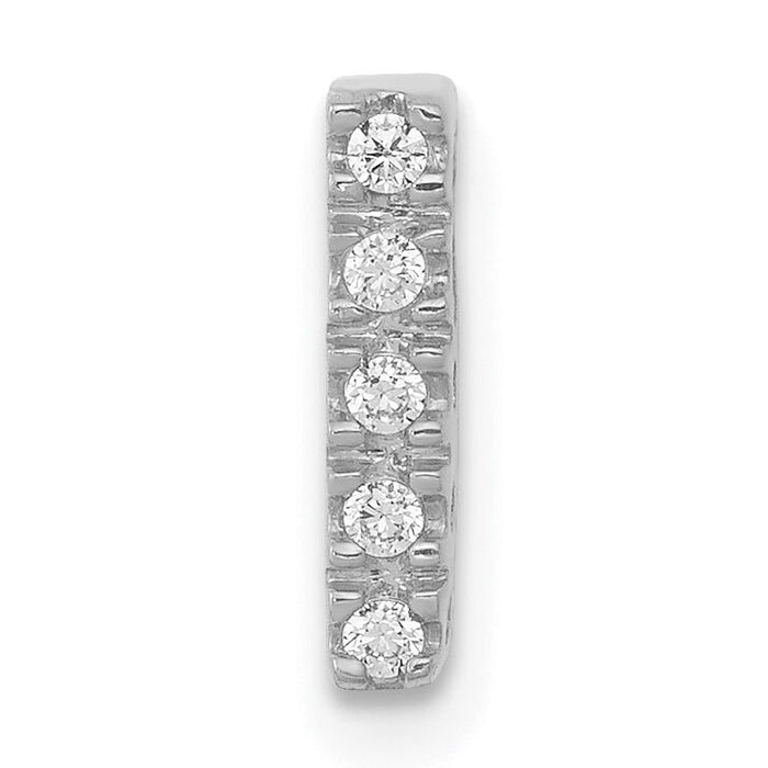 14K  White Gold Diamond Letter I Initial Charm-PM5221I-005-WA