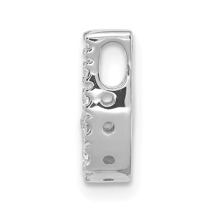 14K  White Gold Diamond Letter J Initial Charm-PM5221J-010-WA
