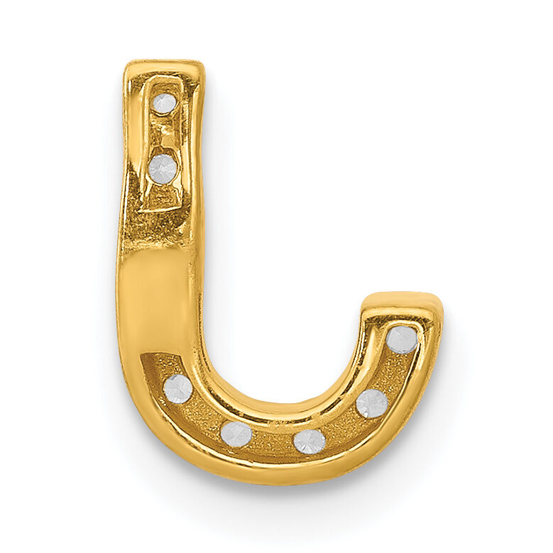 14K  Diamond Letter J Initial Charm-PM5221J-010-YA