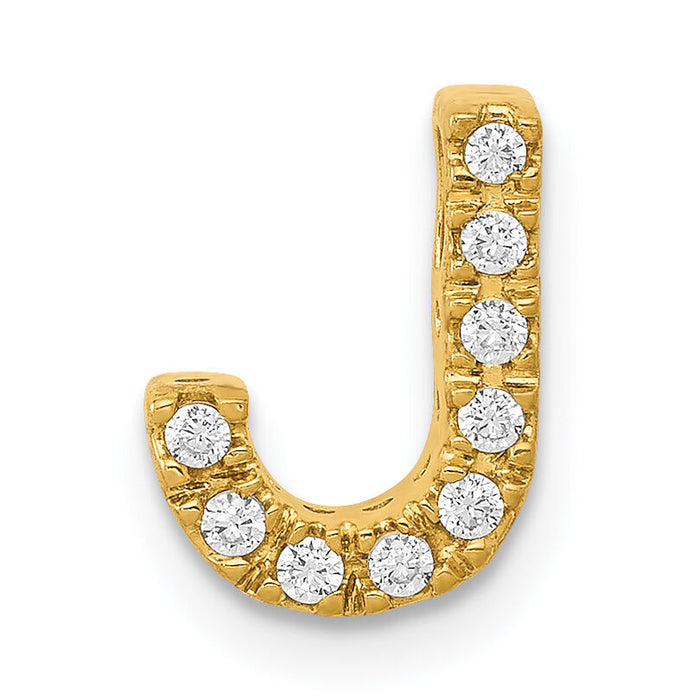 14K  Diamond Letter J Initial Charm-PM5221J-010-YA