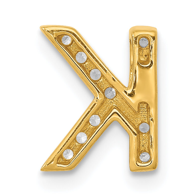 14K  Diamond Letter K  Initial Charm-PM5221K-013-YA