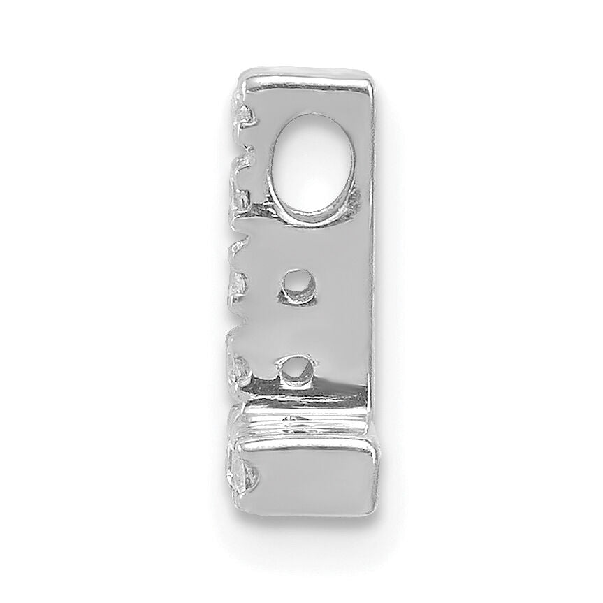 14K  White Gold Diamond Letter L Initial Charm-PM5221L-008-WA