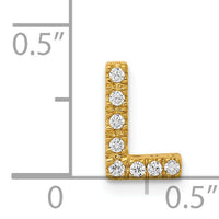 14K  Diamond Letter L Initial Charm-PM5221L-008-YA