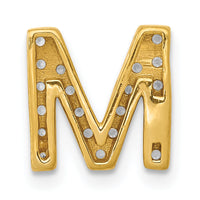 14K  Diamond Letter M Initial Charm-PM5221M-016-YA