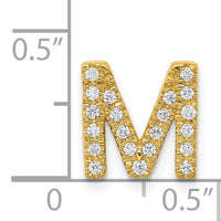 14K  Diamond Letter M Initial Charm-PM5221M-016-YA