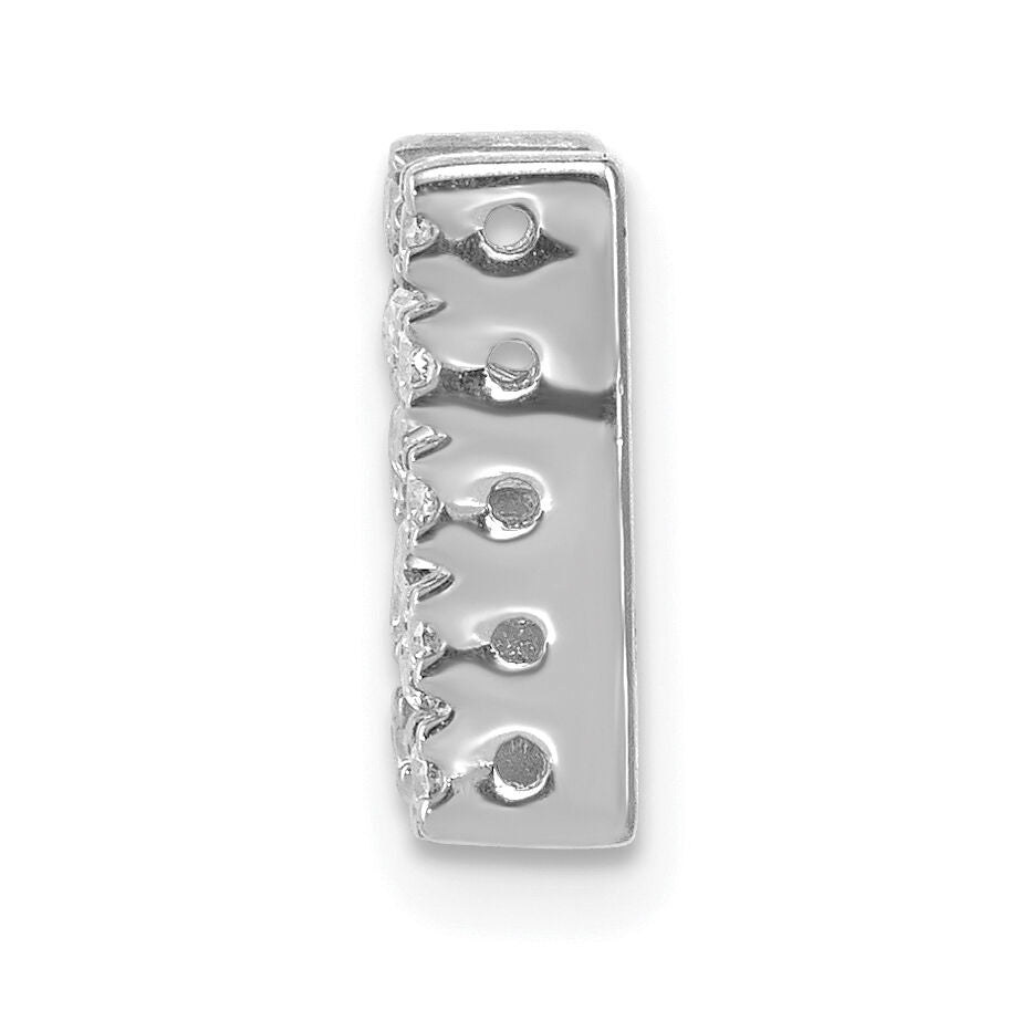 14K  White Gold Diamond Letter N Initial Charm-PM5221N-013-WA