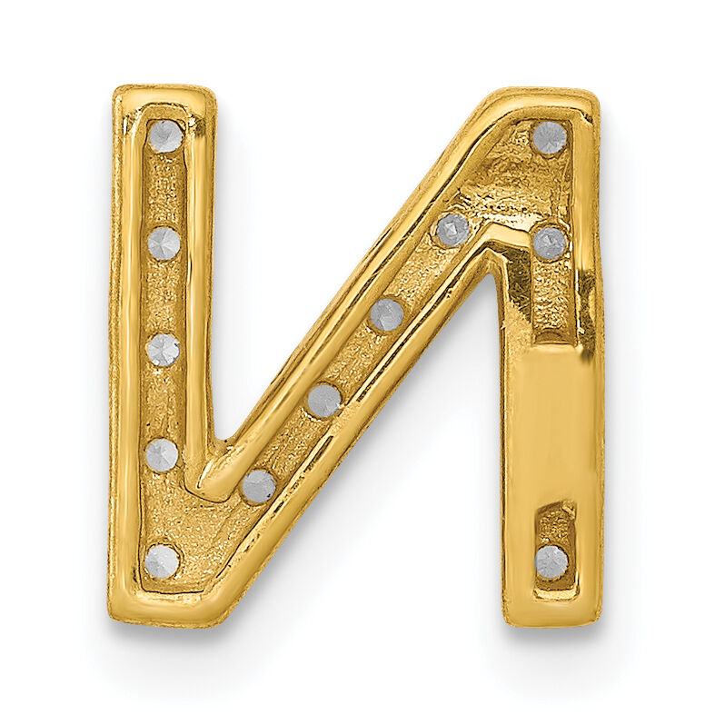 14K  Diamond Letter N Initial Charm-PM5221N-013-YA