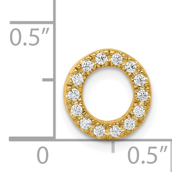 14K  Diamond Letter O Initial Charm-PM5221O-013-YA