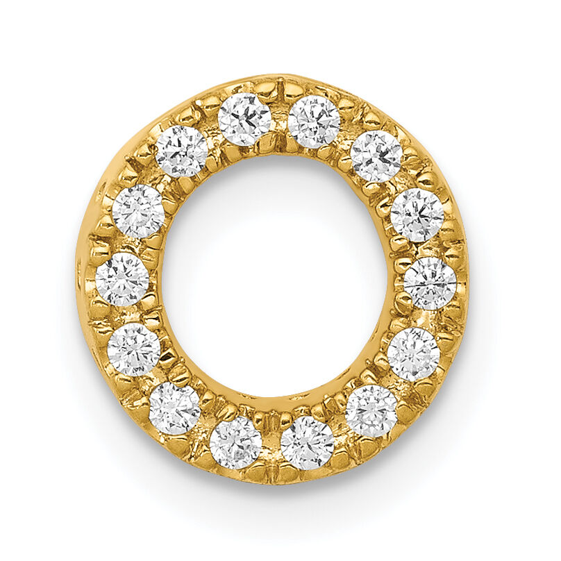 14K  Diamond Letter O Initial Charm-PM5221O-013-YA