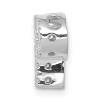 14K  White Gold Diamond Letter P Initial Charm-PM5221P-013-WA