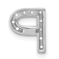 14K  White Gold Diamond Letter P Initial Charm-PM5221P-013-WA