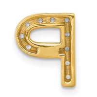 14K  Diamond Letter P Initial Charm-PM5221P-013-YA