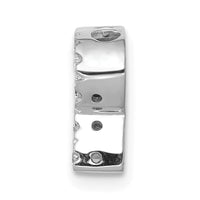 14K  White Gold Diamond Letter R Initial Charm-PM5221R-016-WA