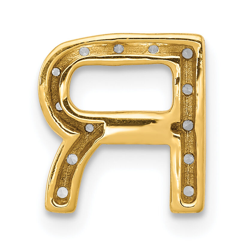 14K  Diamond Letter R Initial Charm-PM5221R-016-YA