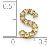 14K  Diamond Letter S Initial Charm-PM5221S-013-YA
