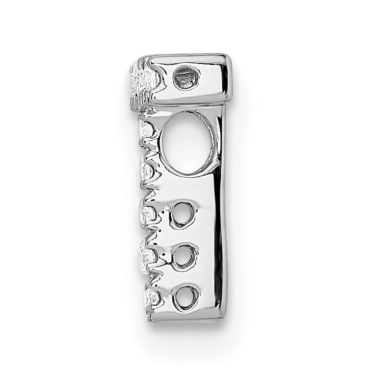 14K  White Gold Diamond Letter T Initial Charm-PM5221T-010-WA