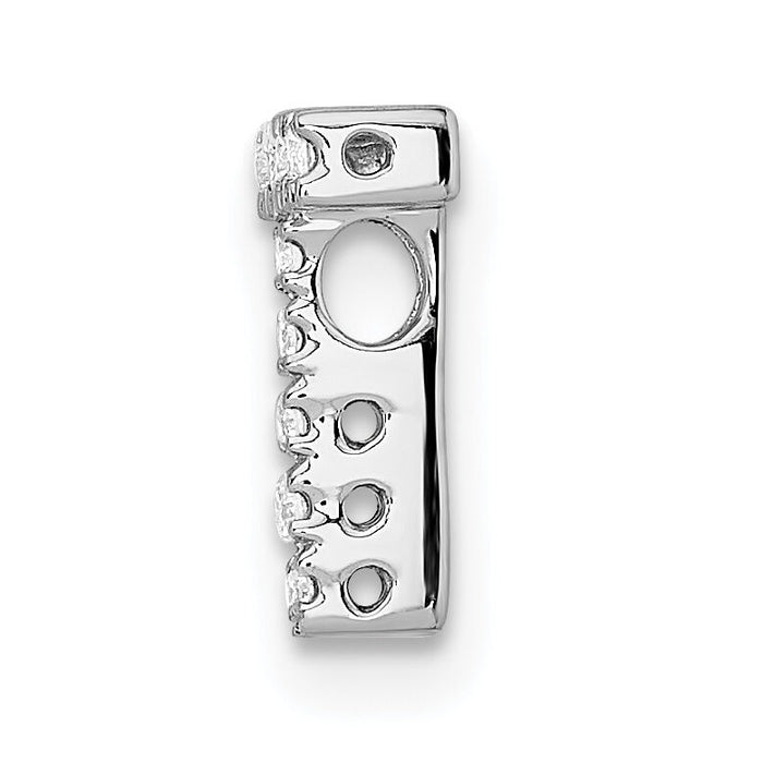 14K  White Gold Diamond Letter T Initial Charm-PM5221T-010-WA