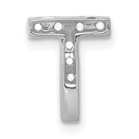 14K  White Gold Diamond Letter T Initial Charm-PM5221T-010-WA