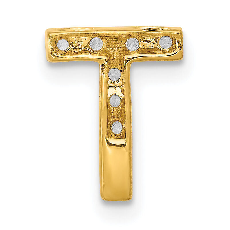 14K  Diamond Letter T Initial Charm-PM5221T-010-YA