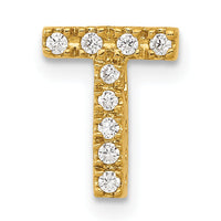 14K  Diamond Letter T Initial Charm-PM5221T-010-YA