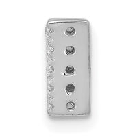 14K  White Gold Diamond Letter W Initial Charm-PM5221W-016-WA