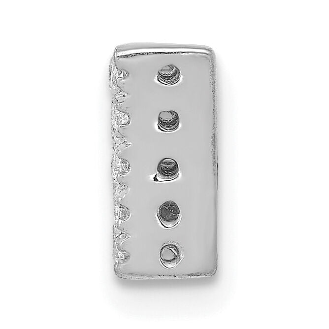 14K  White Gold Diamond Letter W Initial Charm-PM5221W-016-WA