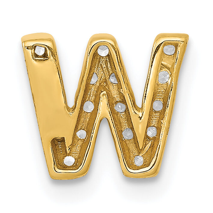 14K  Diamond Letter W Initial Charm-PM5221W-016-YA