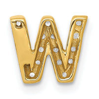 14K  Diamond Letter W Initial Charm-PM5221W-016-YA