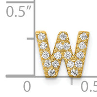 14K  Diamond Letter W Initial Charm-PM5221W-016-YA