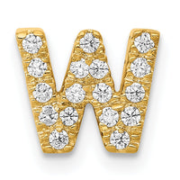 14K  Diamond Letter W Initial Charm-PM5221W-016-YA