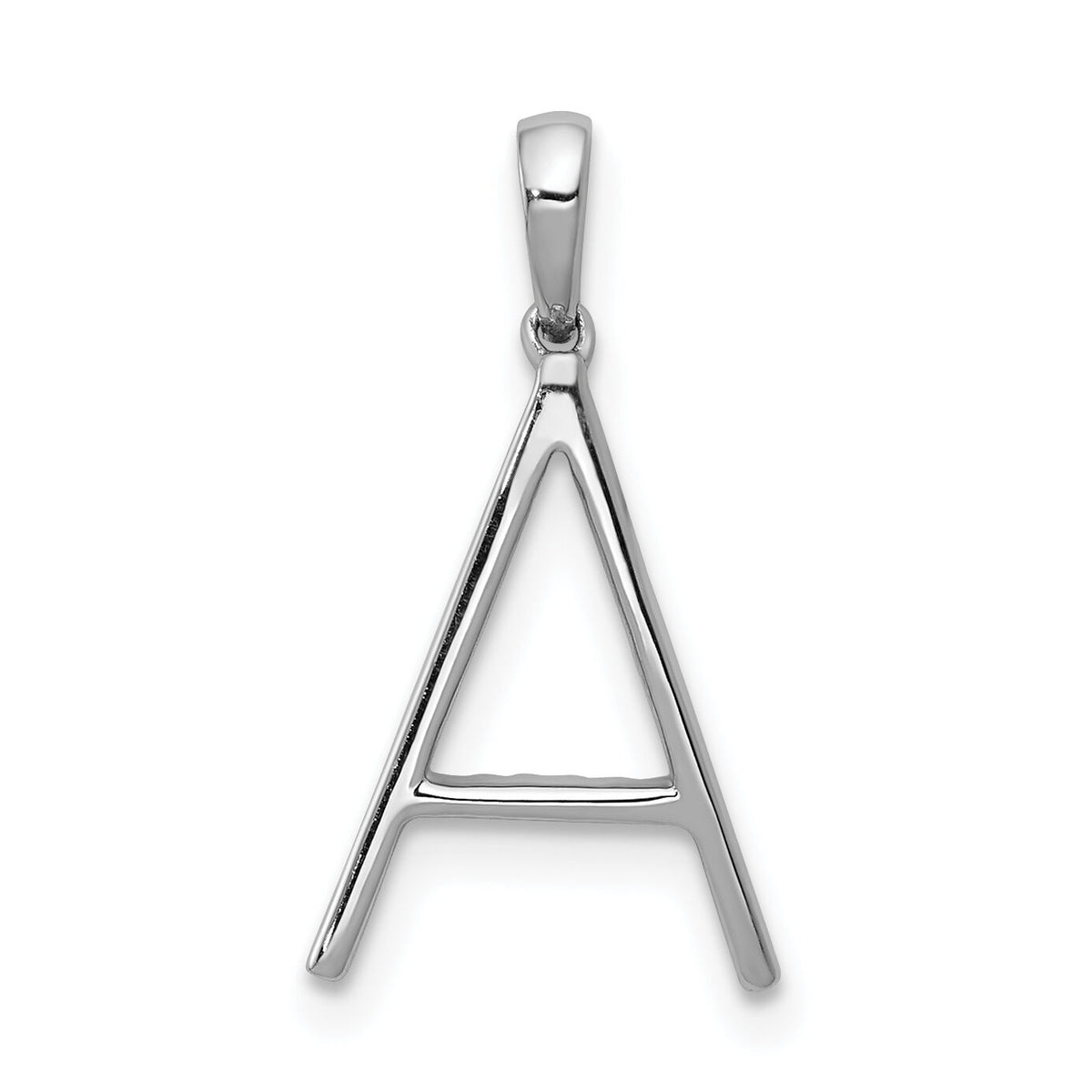 14K White Gold Diamond Letter A Initial Pendant-PM5222A-010-WA