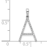 14K White Gold Diamond Letter A Initial Pendant-PM5222A-010-WA