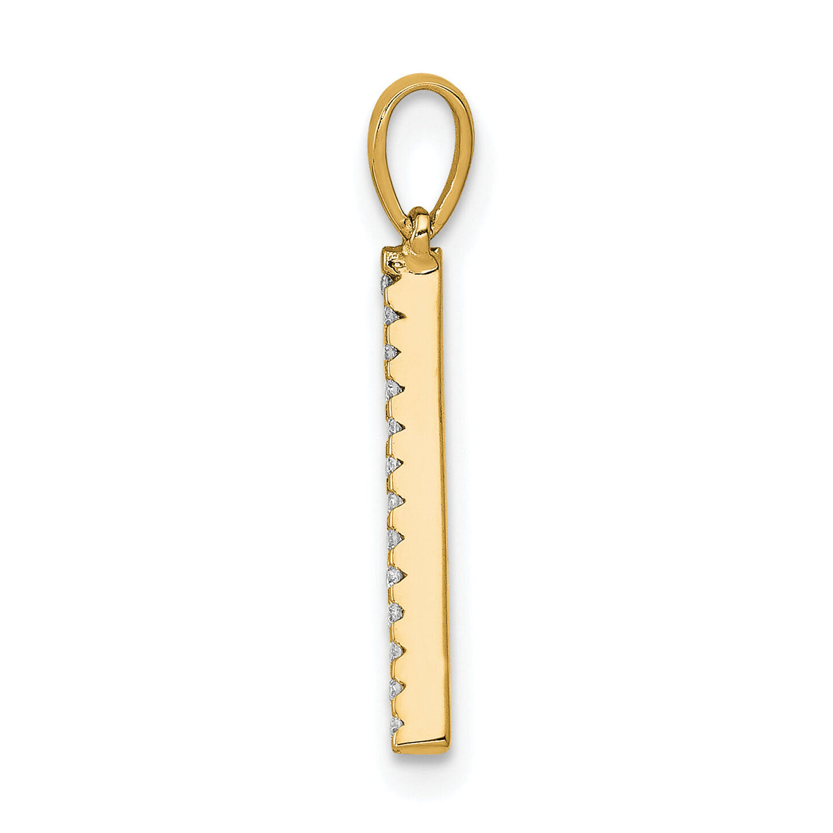 14K Diamond Letter A Initial Pendant-PM5222A-010-YA