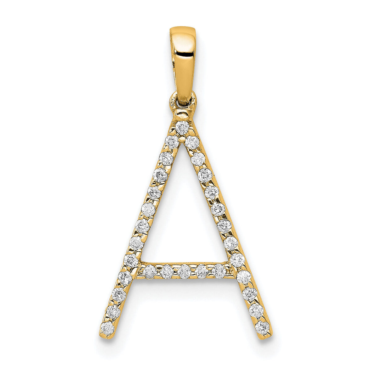 14K Diamond Letter A Initial Pendant-PM5222A-010-YA