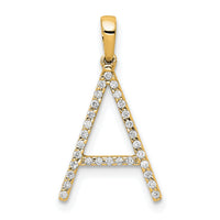 14K Diamond Letter A Initial Pendant-PM5222A-010-YA