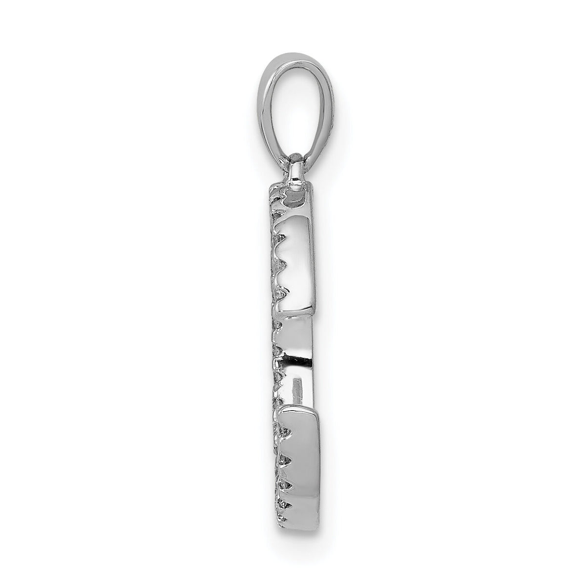 14K White Gold Diamond Letter C Initial Pendant-PM5222C-010-WA