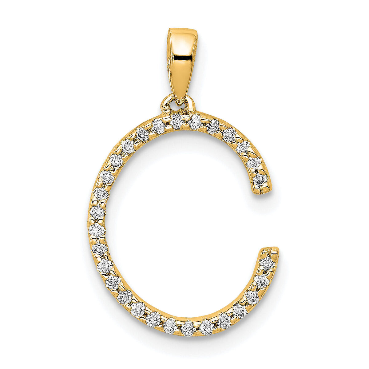 14K Diamond Letter C Initial Pendant-PM5222C-010-YA