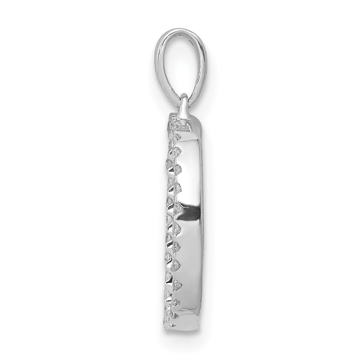 14K White Gold Diamond Letter D Initial Pendant-PM5222D-010-WA