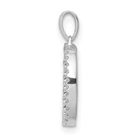 14K White Gold Diamond Letter D Initial Pendant-PM5222D-010-WA