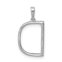 14K White Gold Diamond Letter D Initial Pendant-PM5222D-010-WA