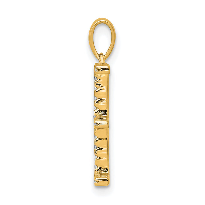 14K Diamond Letter E Initial Pendant-PM5222E-010-YA